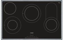 Bosch PKC845FP1D Serie 6 Autarkes Glaskeramik Kochfeld, Glaskeramik, 80 cm breit, Edelstahl-Rahmen, DirectSelect, PowerBoost, schwarz