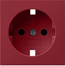 Gira 0921108 Abdeckung Schuko, erhöhter Berührungsschutz, Symbol Shutter, Aufdruck WSV, System 55, rot glänzend