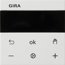 Gira 539427 System 3000 Raumtemperaturregler BT, System 55, reinweiß seidenmatt