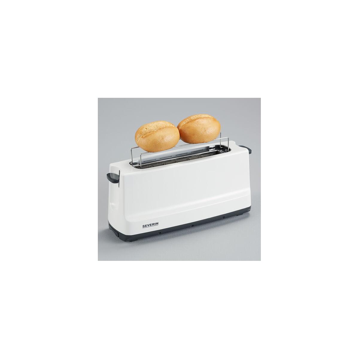 weiss/grau Severin Langschlitz-Toaster AT 2232 